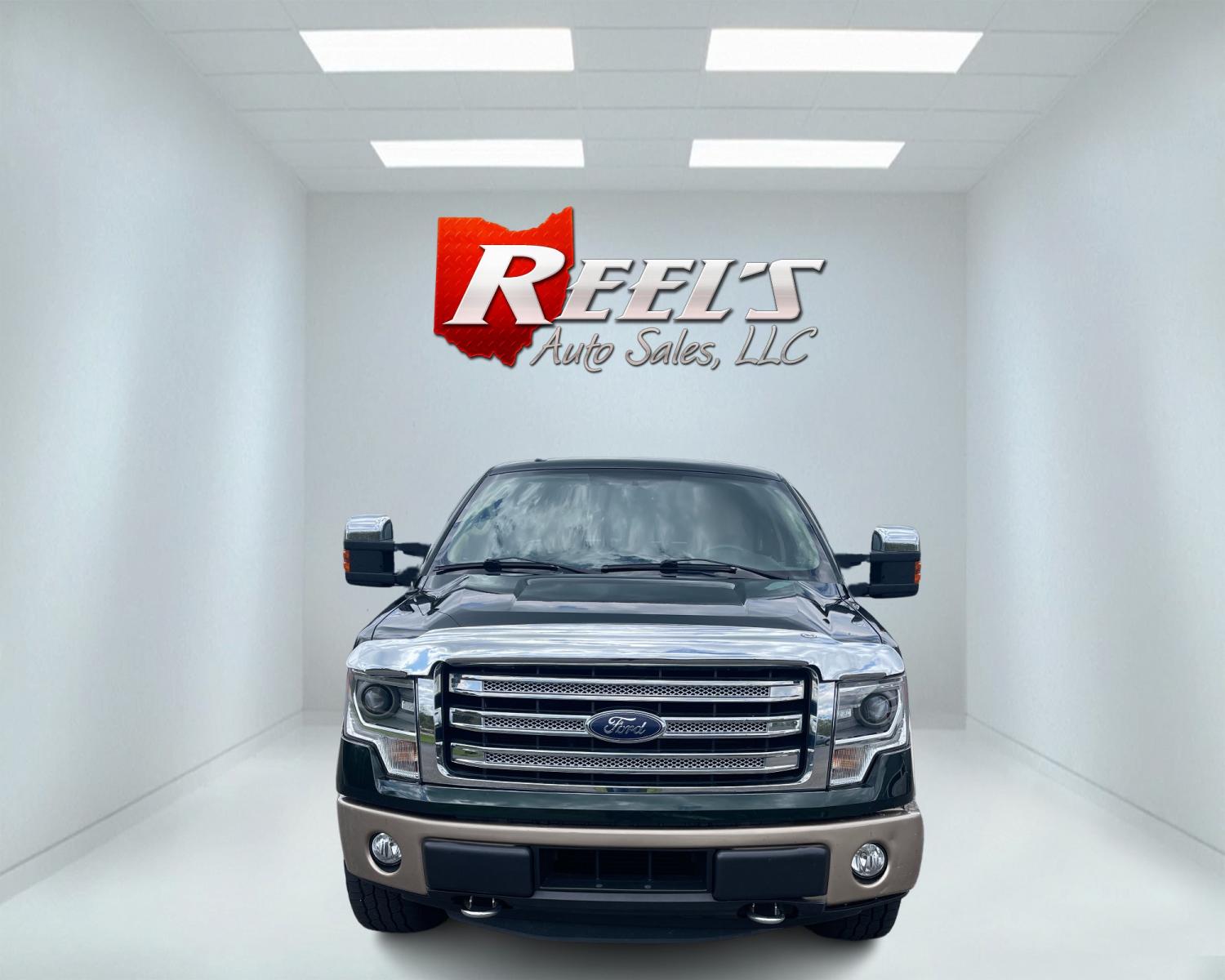 2014 Green /Tan Ford F-150 Lariat SuperCab 6.5-ft. Bed 4WD (1FTFX1ET7EF) with an 3.5L V6 TWIN TURBO engine, 6-Speed Automatic transmission, located at 547 E. Main St., Orwell, OH, 44076, (440) 437-5893, 41.535435, -80.847855 - This 2014 Ford F-150 Lariat SuperCab with the 3.5 EcoBoost engine and 6-speed automatic transmission is a well-equipped truck designed for both comfort and performance. Key features include HID headlights, a backup camera with sensors, a power moonroof, and a premium Sony sound system. For extended - Photo #1